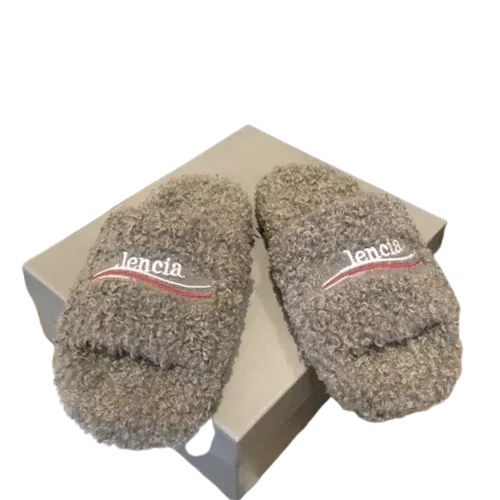 Balenciaga Fur Slides