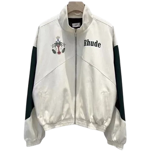 RHUDE Coconut Tree Standing Collar Color Block Jacket