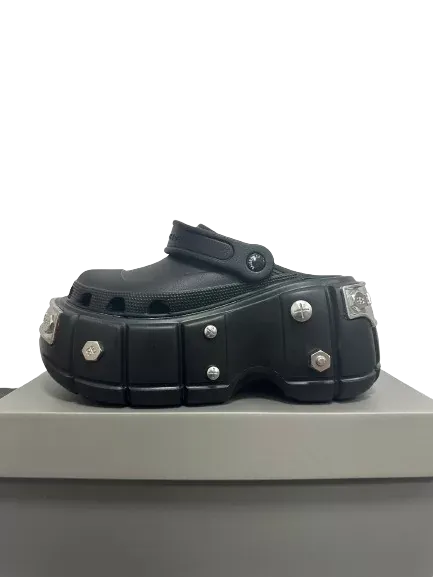 Balenciaga x Crocs Black Rubber Hardcrocs Shoes (1 Colorways)