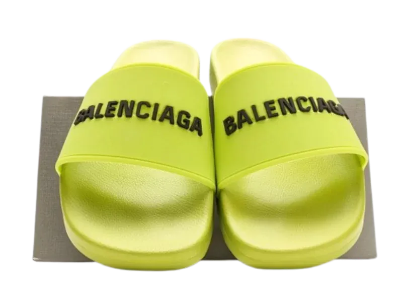 Balenciaga ‘Pool Slide’ Slides With Logo Men’s Neon