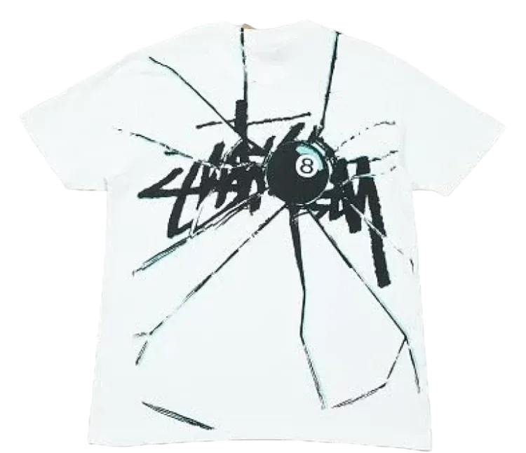 Stussy T-Shirt Back Cracked 8 Ball