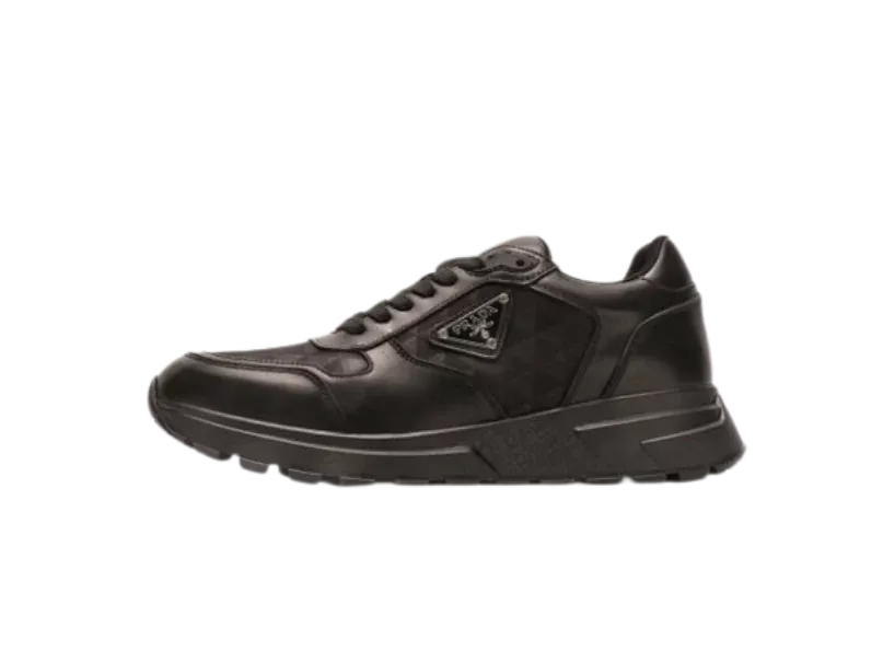 Prada Sneakers PRADA, Black Logo-print, Lace-up sneakers