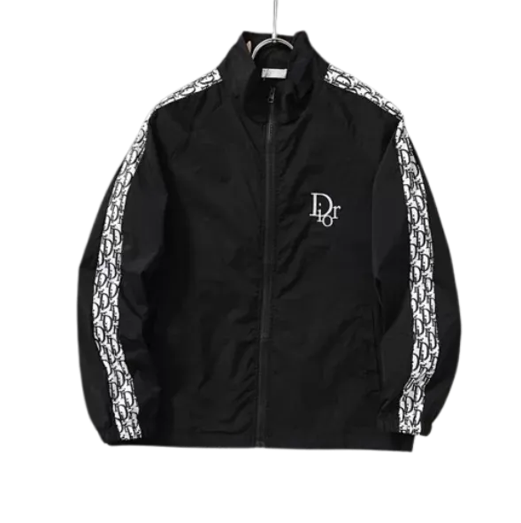 Black Dior Horseshoe Logo Print