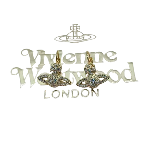 Vivienne Westwood Iced Out Saturn Earrings