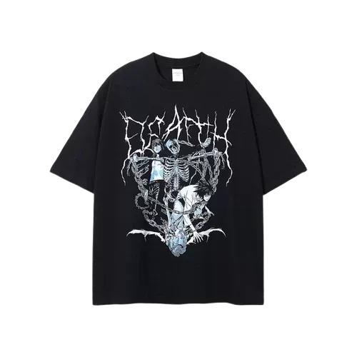 Death Skull Print Short Sleeve T-Shirt