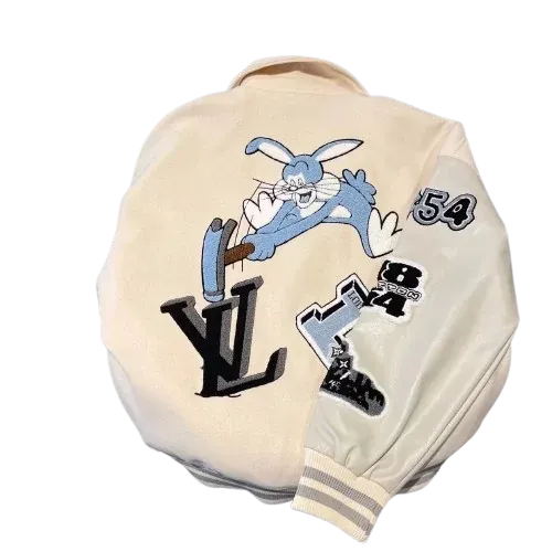 Louis Vuitton Varsity Leather Jacket White