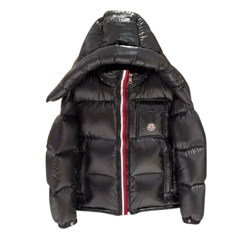 MONCLER SHINY PUFFER WITH STRIPES