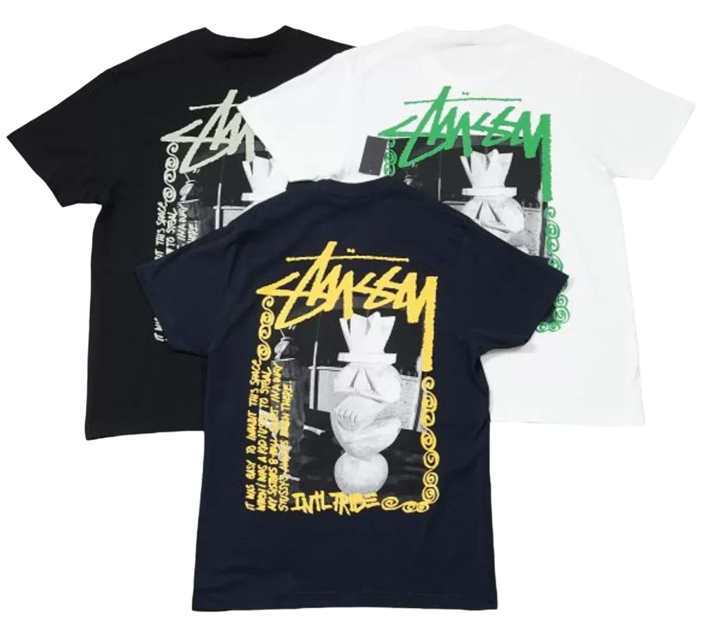 Stussy T-Shirt Back Grey Sculpture Box